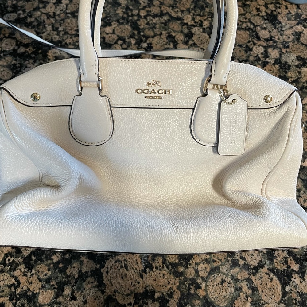 Coach off white leather purse